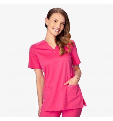Bluza medyczna damska, FLEX ZONE FZ1001B, róż intensywny.